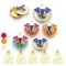 5 Pieces Decorative Ganesha Haldi Kumkum Holder Roli Chawal/rice Holder Indian Festival Favor Diwali Rakhi Pooja Tilak Platter Housewarming Gifts Wedding Favor